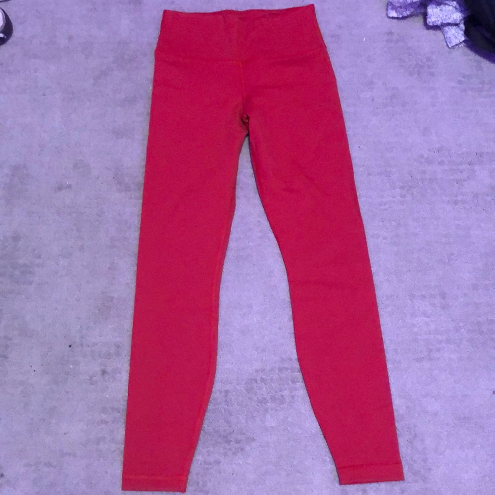 Savage Barbell Red full length leggings
